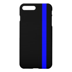 The Symbolic Thin Blue Line on Black iPhone 7 Plus Case