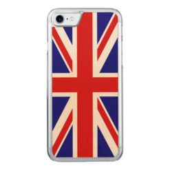 The Union Jack Flag of the UK - United Kingdom Carved iPhone 7 Case