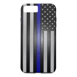 Thin Blue Line Flag Edged iPhone Plus 6 Case