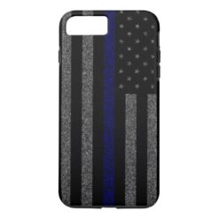 Thin Blue Line Flag Grunge iPhone 7 Plus Case