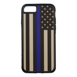 Thin Blue Line Flag iPhone 6 Carved iPhone 7 Case