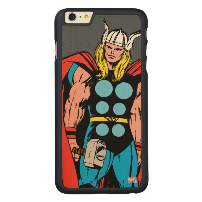 Thor Standing Tall Retro Comic Art Carved Maple iPhone 6 Plus Case