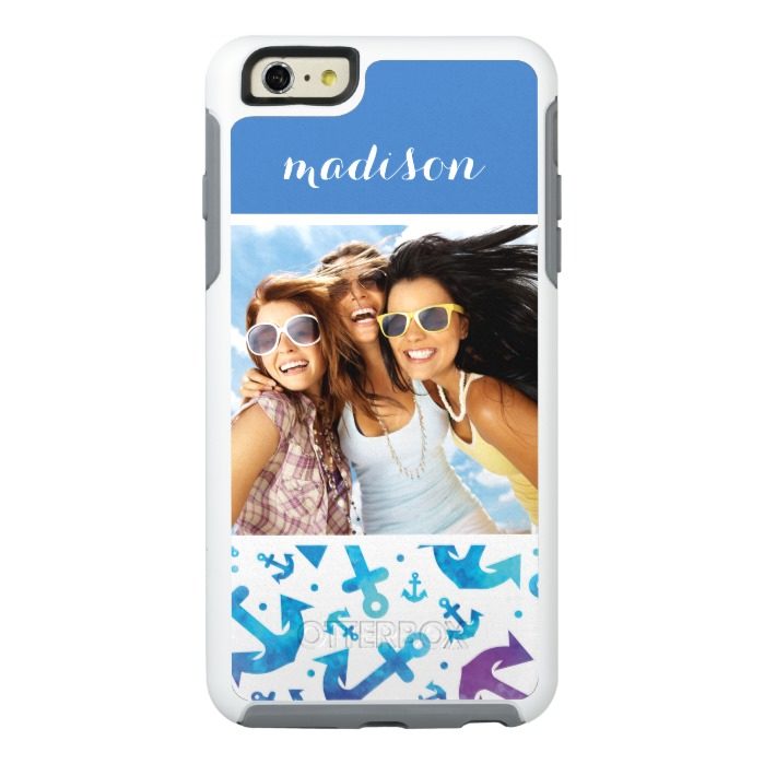 Tie Dye Anchor Pattern | Your Photo & Name OtterBox iPhone 6/6s Plus Case