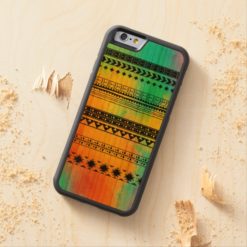 Tie-Dye Tribal Pattern Carved Cherry iPhone 6 Bumper