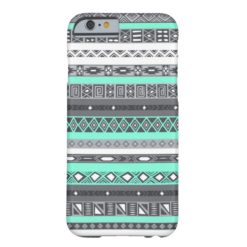 Tiffany Grey Aztec Mint Indian Pattern iPhone 6 ca Barely There iPhone 6 Case