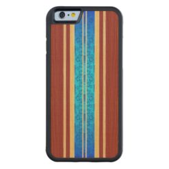 Tiki Hawiian Wood Surfboard Carved Maple iPhone 6 Bumper Case
