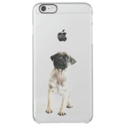 Tiny And Cute Pug Puppy Clear iPhone 6 Plus Case