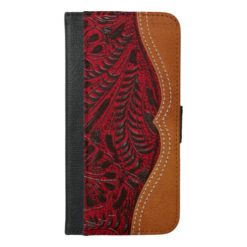 Tooled leather iPhone 6 Wallet Case