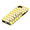 Trendy Chevron Pattern with name - yellow gray iPhone SE/5/5s Case