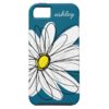 Trendy Daisy Floral Illustration - blue and yellow iPhone SE/5/5s Case
