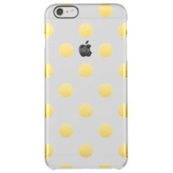 Trendy Gold Dots Clear iPhone 6 Plus Case