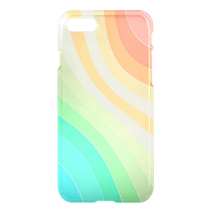 Tropical Rainbow Pastel Stripes iPhone 7 Case