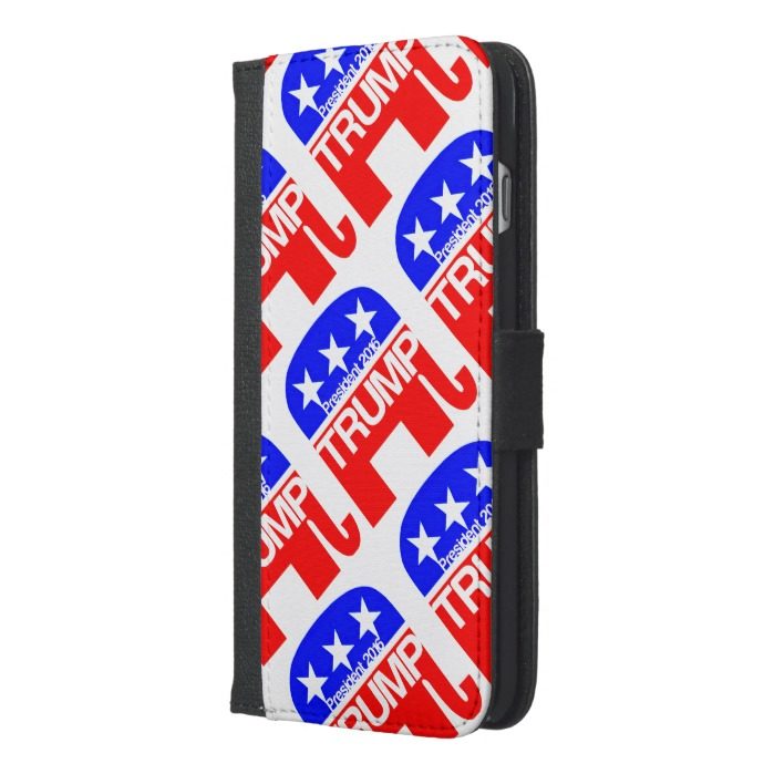 Trump For President 2016 Elephant iPhone 6/6s Plus Wallet Case
