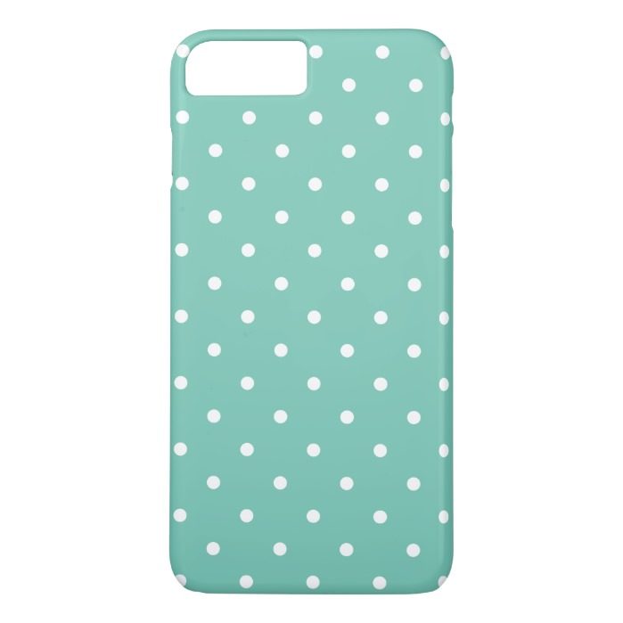 Turquoise 50s Polka Dot iPhone 7 Plus Case