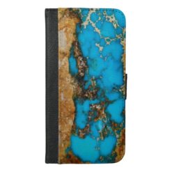 Turquoise Rock 1 iPhone 6/6s Plus Wallet Case