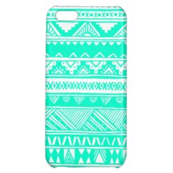Turquoise White Girly Aztec Geometric Pattern Cover For iPhone 5C