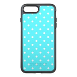 Turquoise and White Polka Dots Otterbox OtterBox Symmetry iPhone 7 Plus Case