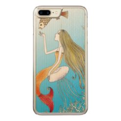 Under the Sea Beautiful Mermaid Carved iPhone 7 Plus Case