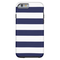 Upscale Venetian Venice Blue White Stripe Pattern Tough iPhone 6 Case