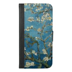 Van Gogh Almond Blossoms Vintage Floral Blue iPhone 6/6s Plus Wallet Case