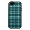 Vibrant & Modern Teal Plaid Pattern OtterBox iPhone 5/5s/SE Case
