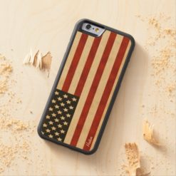 Vintage American Flag iPhone 6 Carved Maple iPhone 6 Bumper