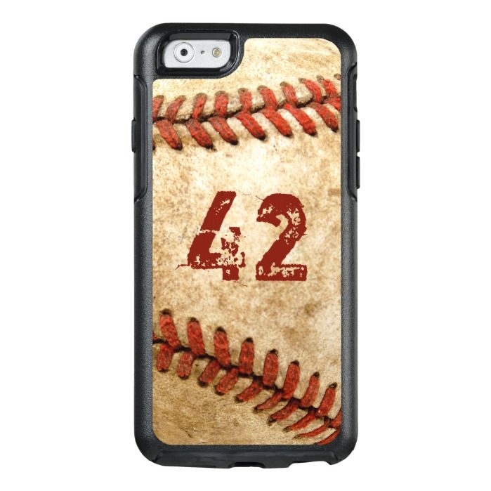 Vintage Baseball Grunge Look with Your Number OtterBox iPhone 6/6s Case