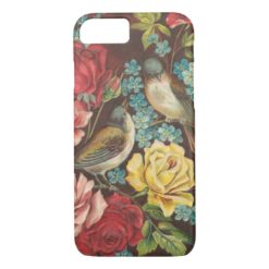 Vintage Birds and Flowers iPhone 7 Case