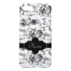 Vintage Black and White Country Toile iPhone 7 Case