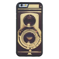 Vintage Camera Carved Maple iPhone 6 Bumper Case