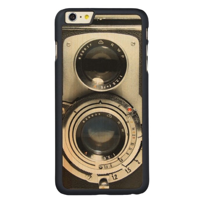 Vintage Camera - Old Fashion Antique Look Carved Maple iPhone 6 Plus Case