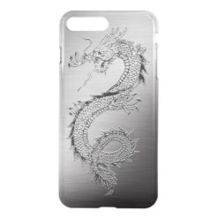Vintage Dragon Brushed Metal Look iPhone 7 Plus Case