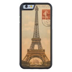 Vintage Eiffel Tower CarvedWooden iPhone 6 Case