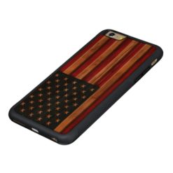 Vintage Flag of America Distressed Carved Cherry iPhone 6 Plus Bumper