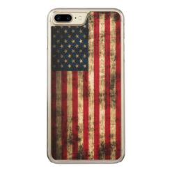 Vintage Grunge American Flag Carved iPhone 7 Plus Case