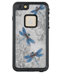 Vintage Grunge Damask and Dragonflies LifeProof? FR?? iPhone 6/6s Plus Case