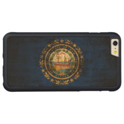 Vintage Grunge New Hampshire Flag Carved Maple iPhone 6 Plus Bumper Case