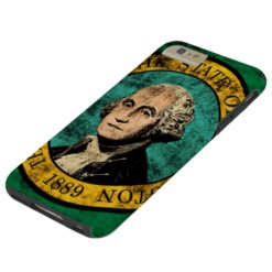 Vintage Grunge State Flag of Washington Tough iPhone 6 Plus Case