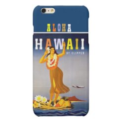 Vintage Hawaii Hula Dancer Matte iPhone 6 Plus Case
