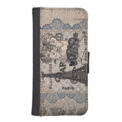 Vintage Look Paris iPhone 5/5s Wallet Case