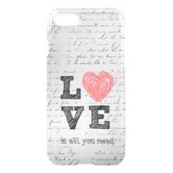 Vintage Love Quote iPhone 7 Case