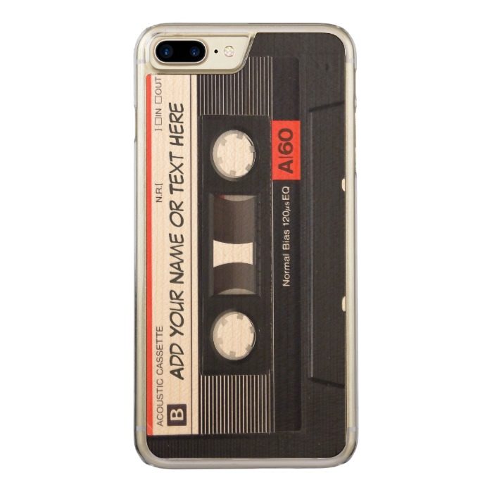 Vintage Music Cassette Tape Look Carved iPhone 7 Plus Case