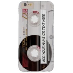 Vintage Music Cassette Tape Look Pattern Barely There iPhone 6 Plus Case
