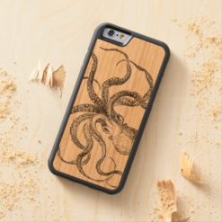 Vintage Octopus Sea Animals Natural History Carved Cherry iPhone 6 Bumper Case