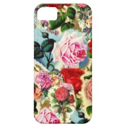 Vintage Pretty Chic Floral Rose Garden Collage iPhone SE/5/5s Case