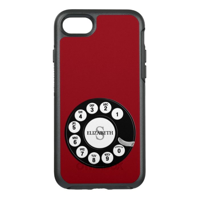 Vintage Rotary Dial (Red) OtterBox Symmetry iPhone 7 Case