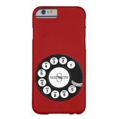 Vintage Rotary Dial (red) Barely There iPhone 6 Case