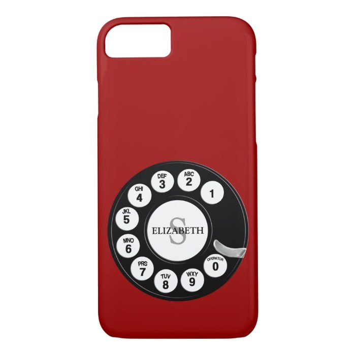 Vintage Rotary Dial (red) iPhone 7 Case
