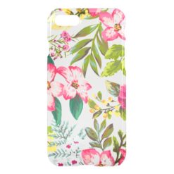 Vintage Tropical Floral iPhone 7 Clear Case