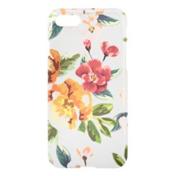 Vintage Tropical Floral iPhone 7 Clear Case